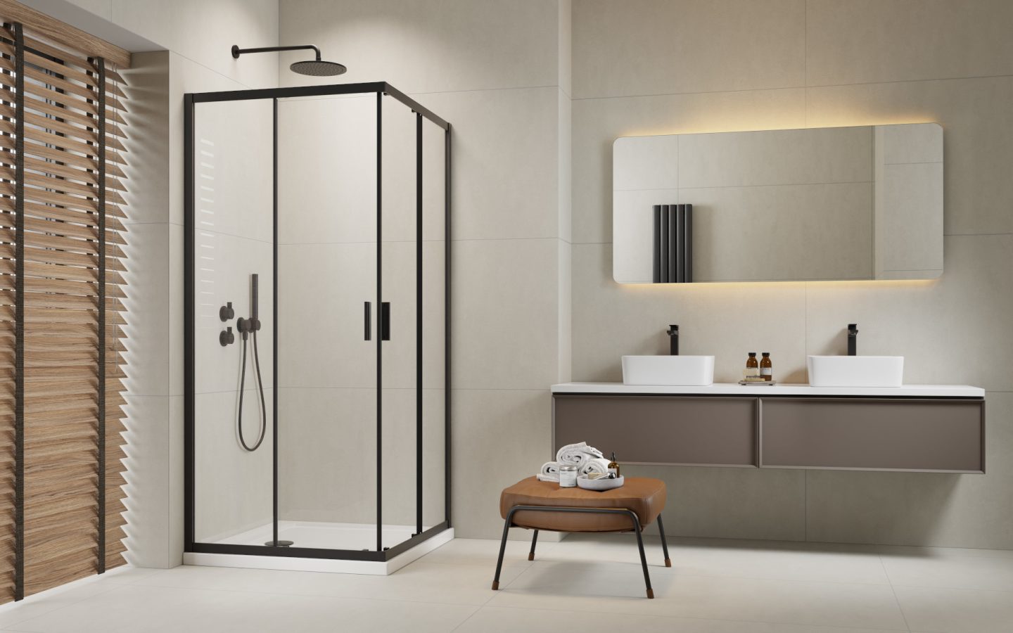Cabină de duș Alienta Black C/D