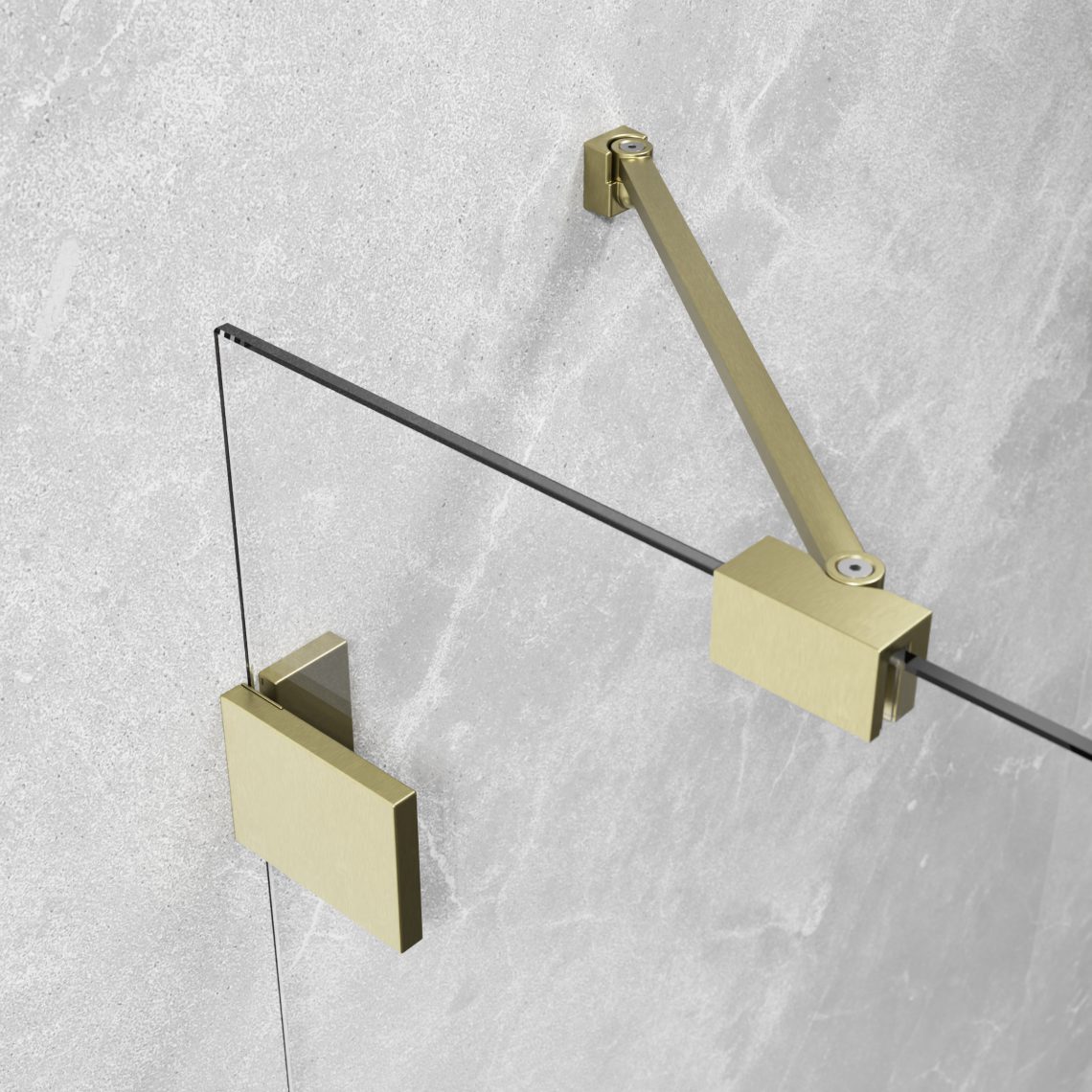 Двери в нишу Essenza Pro 6 Brushed Gold DWJ — изображение 5