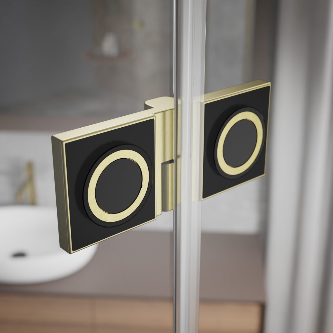 Двери в нишу Essenza Pro 6 Brushed Gold DWJ — изображение 4