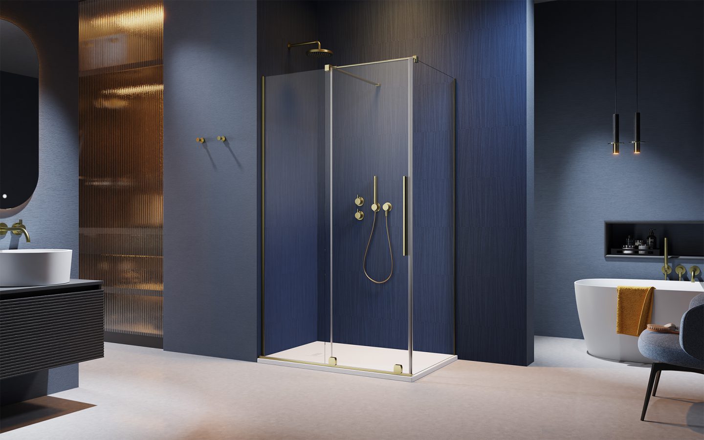 Cabină de duș Furo Brushed Gold KDJ