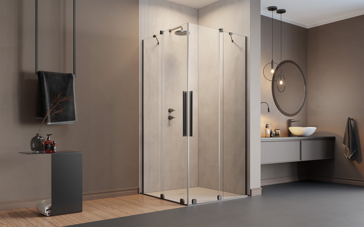 Душевая кабина Furo Brushed GunMetal KDD