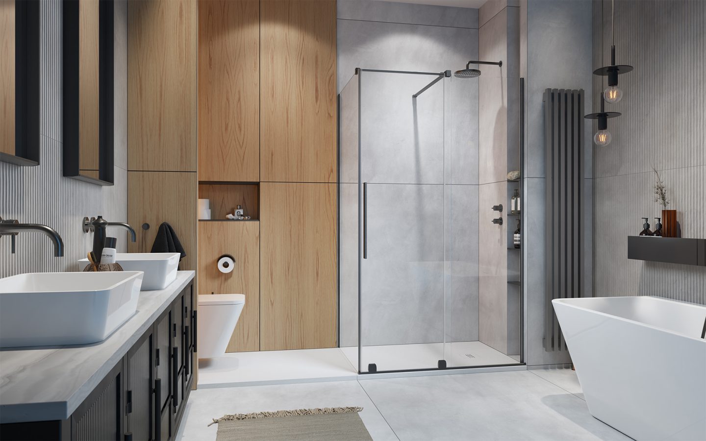 Cabină de duș Furo Brushed GunMetal KDJ