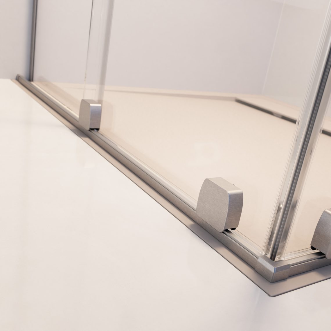 Furo Brushed Nickel Walk-in - imagine 3