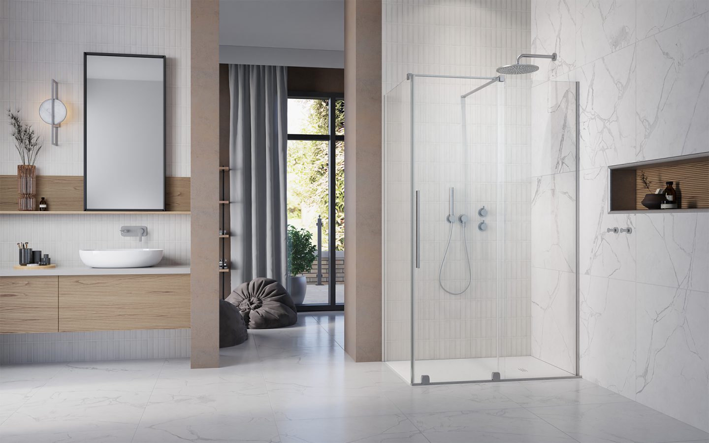 Cabină de duș Furo Brushed Nickel KDJ