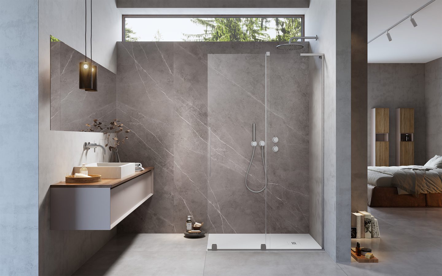 Furo SL Brushed Nickel Walk-in