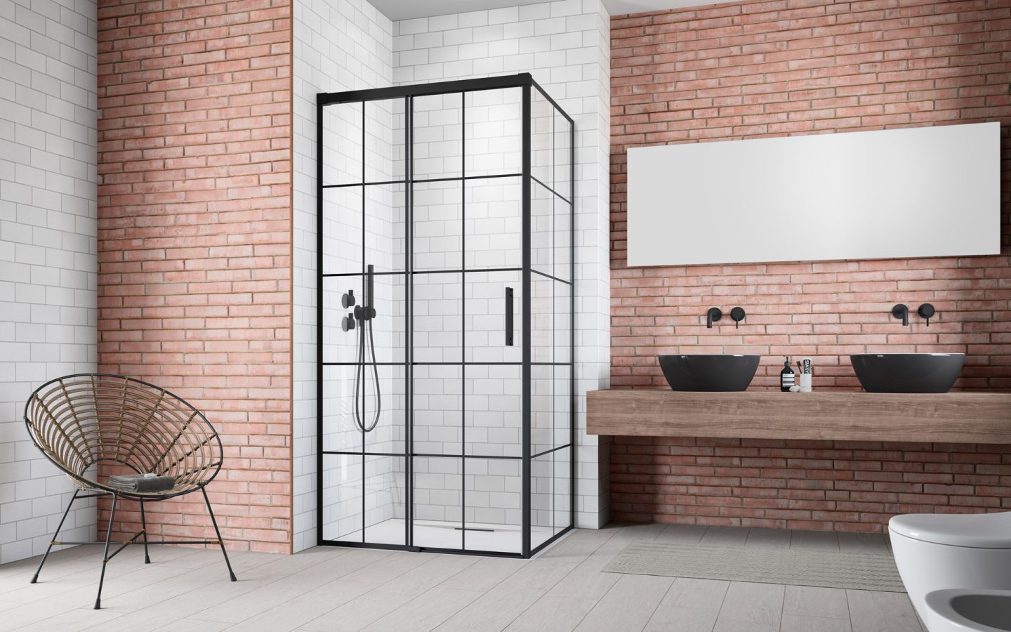 Cabină de duș Idea Black KDJ Factory