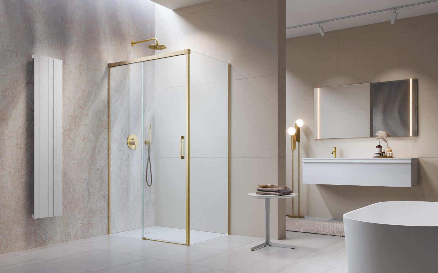Cabină de duș Idea Brushed Gold KDJ